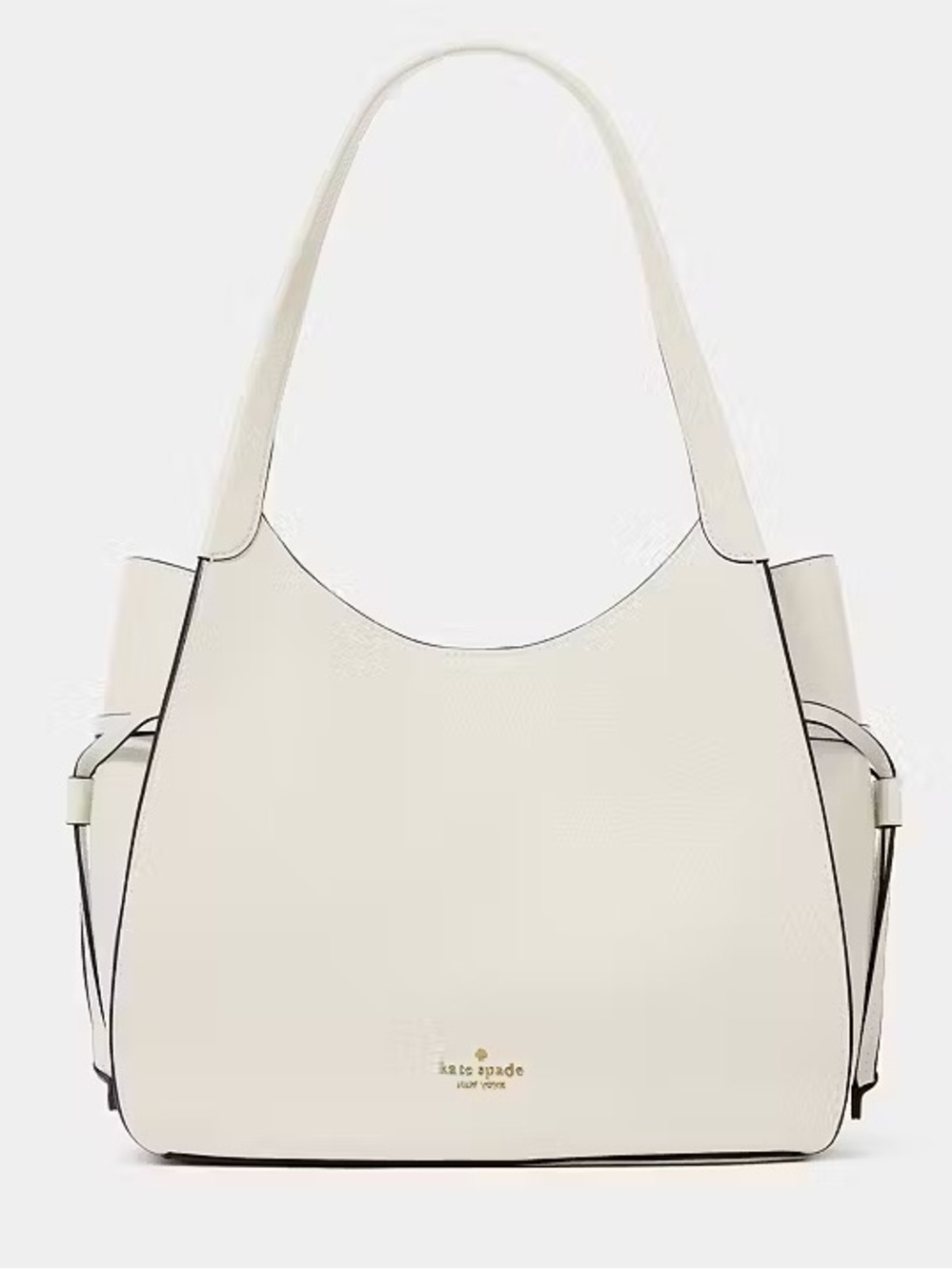 ♠️Kate Spade Stash Pebbled Leather Carryall Shoulder Bag, Light Cream NEW NWT